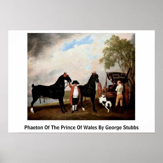 Poster Phaeton Du Prince De Galles Par George Stubbs (Devant)