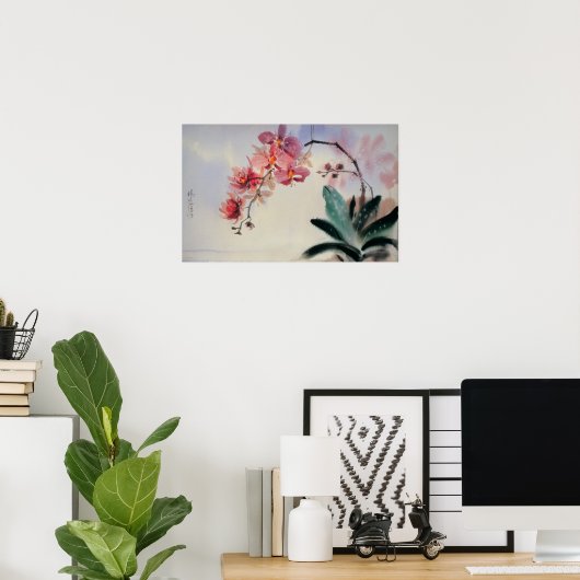 Poster Phalaenopsis (Bureau à domicile)