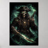 Poster Phantom Pirate Skull – Dark Fantasy Reaper (Devant)