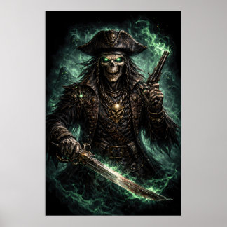 Poster Phantom Pirate Skull – Dark Fantasy Reaper