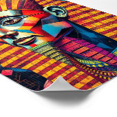 Poster Pharaon coloré Impression, Papier d'affiche de val (Coin)