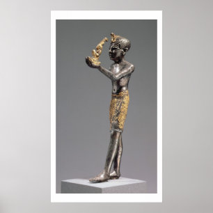 Poster Pharaon en offrande devant la déesse Maat