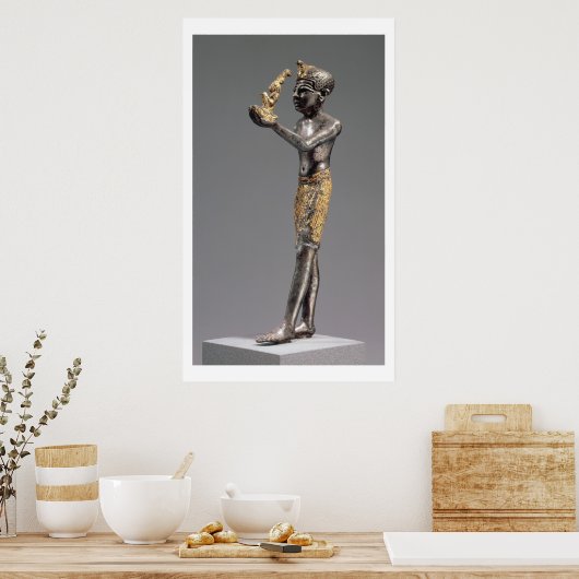 Poster Pharaon en offrande devant la déesse Maat (Cuisine)