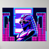 Poster Pharaon Synthwave (Devant)