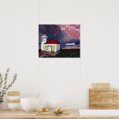 Poster Phare avec Ferry (Cuisine)