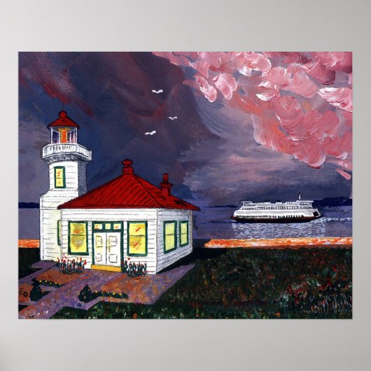 Poster Phare avec Ferry (Devant)