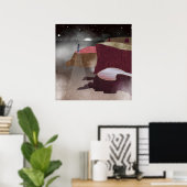 Poster Phare brumeux (Bureau à domicile)