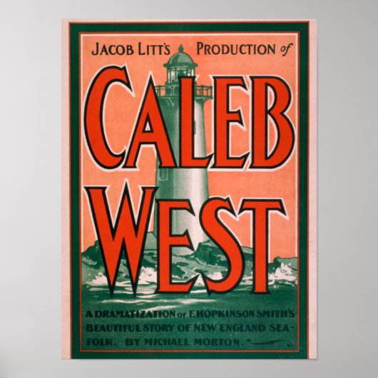 Poster Phare "Caleb West" Nouvelle-Angleterre Sea Folk (Devant)