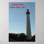 Poster Phare, Cape May, NJ (Devant)