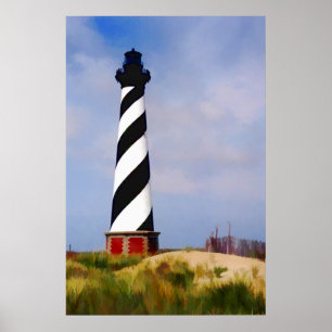 Poster Phare chez le Cap Hatteras la Caroline du Nord