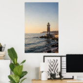 Poster Phare côtier sur un rivage rocheux (Bureau à domicile)