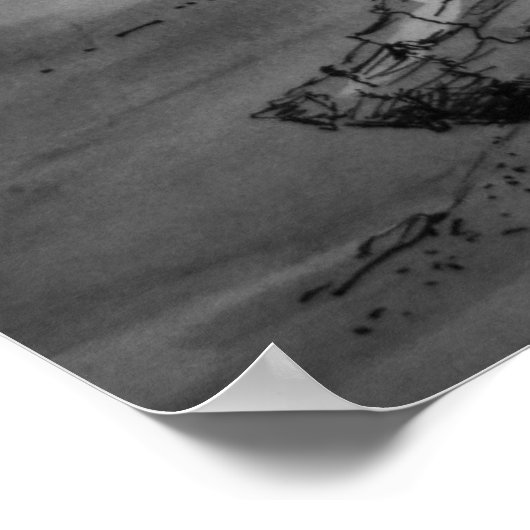 Poster Phare Dans La Tempête (Coin)