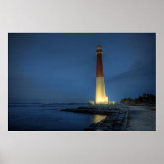 Poster Phare de Barnegat la nuit