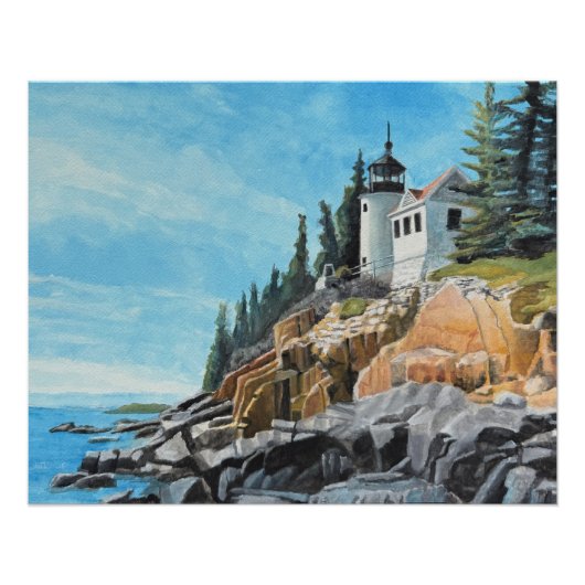 Poster Phare de Bass Harbor (Devant)