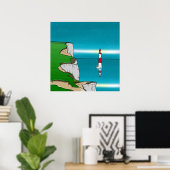 Poster Phare de Beachy Head et Cliff Top (Bureau à domicile)