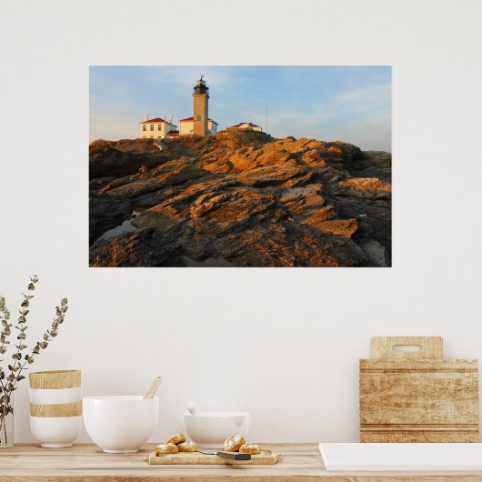 Poster Phare de Beavertail Jamestown Rhode Island (Cuisine)