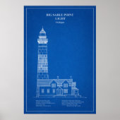 Poster Phare de Big Sable Point - Michigan – AD (Devant)