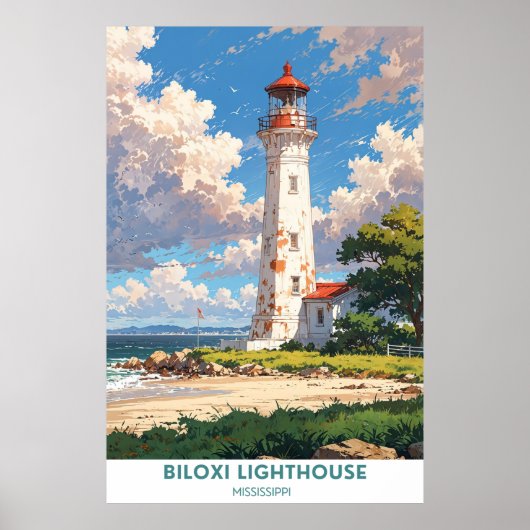 Poster Phare de Biloxi, Mississippi (Devant)