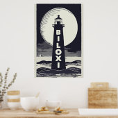 Poster Phare de Biloxi Mississippi (Cuisine)
