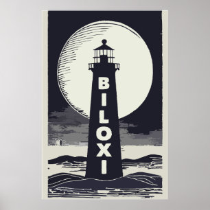 Poster Phare de Biloxi Mississippi