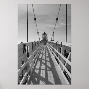 Poster Phare de Bonita de point, San Fransisco, B&W