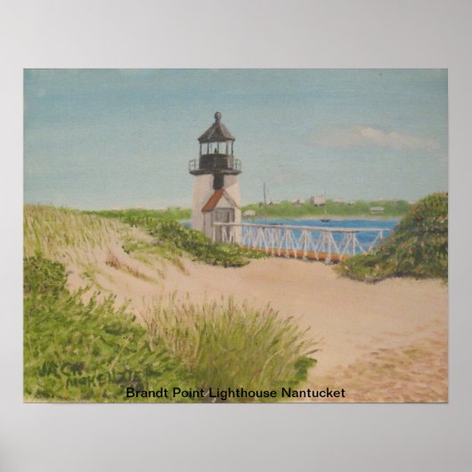 Poster Phare de Brandt Point - Nantucket (Devant)