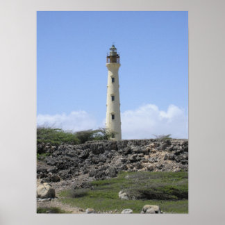 Poster Phare de Californie à Aruba