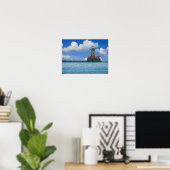 Poster Phare de Chicago Harbor à l'aquarelle (Bureau à domicile)