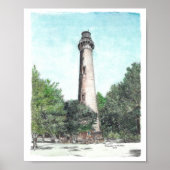 Poster Phare de Currituck Beach (Devant)