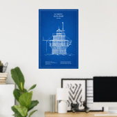 Poster Phare de Duxbury Pier Light - Massachusetts – AD (Bureau à domicile)
