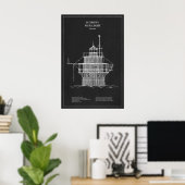 Poster Phare de Duxbury Pier Light - Massachusetts – PD (Bureau à domicile)