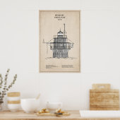 Poster Phare de Duxbury Pier Light - Massachusetts -SBD (Cuisine)