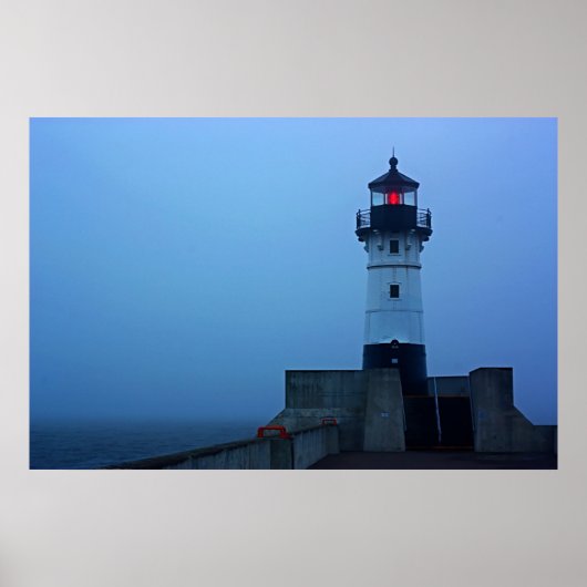 Poster Phare de Foggy North Pier (Devant)