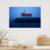 Poster Phare de Foggy South Pier (Cuisine)