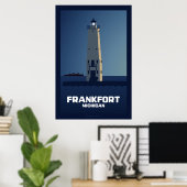 Poster Phare de Frankfort, Michigan (Bureau à domicile)