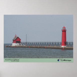 Poster Phare de Grand Haven - Michigan