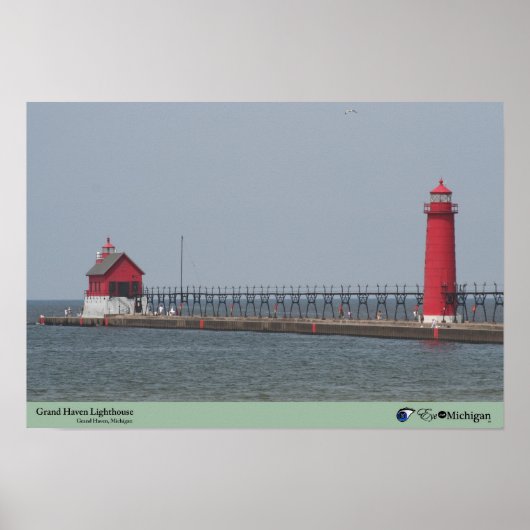 Poster Phare de Grand Haven - Michigan (Devant)