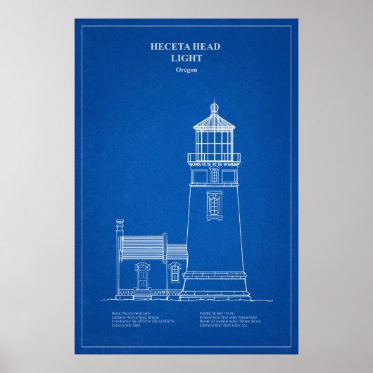 Poster Phare de Heceta Head - Oregon – AD (Devant)
