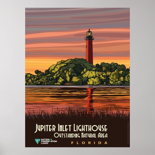 Poster Phare de Jupiter Inlet Floride (Devant)