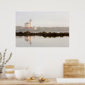 Poster Phare de la rivière Coquille dans le brouillard du (Cuisine)