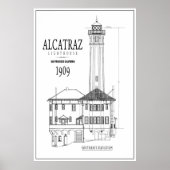 POSTER PHARE DE L'ARCHITECTURE DE L'ÎLE D'ALCATRAZ (Devant)