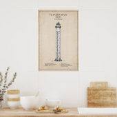 Poster Phare de l'île St. Martin - Michigan - SBD (Cuisine)