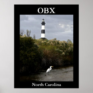 Poster Phare de l'OBX, Caroline du Nord