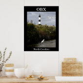 Poster Phare de l'OBX, Caroline du Nord (Cuisine)