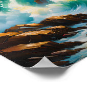 Poster Phare de Lumière et Tempête – Abstrait  (Coin)