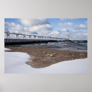 Poster Phare de Manistee Pierhead