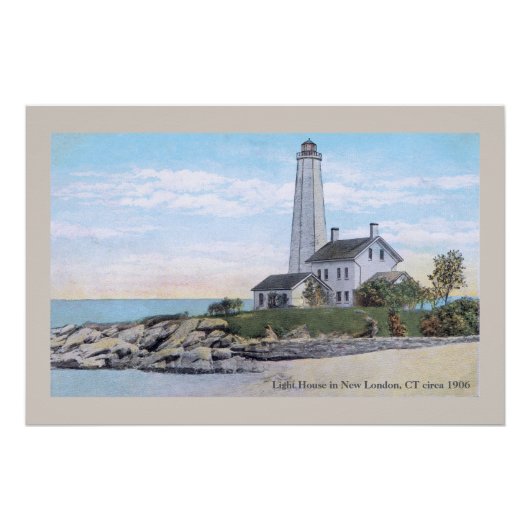 Poster Phare de New London CT (Devant)