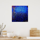 Poster Phare de nuit Pointillisme Art (Cuisine)