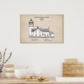 Poster Phare de Old Mackinac Point - Michigan – SBD (Cuisine)
