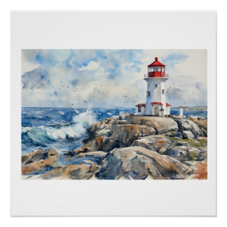Poster Phare de Peggy's Cove,